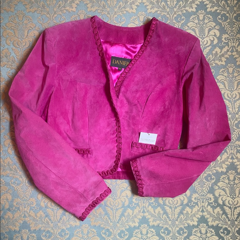Danier Leather vintage pink suede jacket